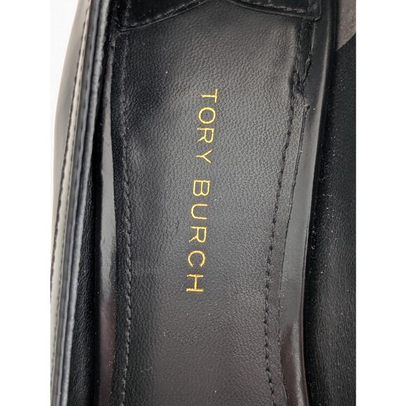 Women's Tory Burch Leather Kitten Heels Angle Pumps Black US Size 6.5 M - Picture 8 of 10